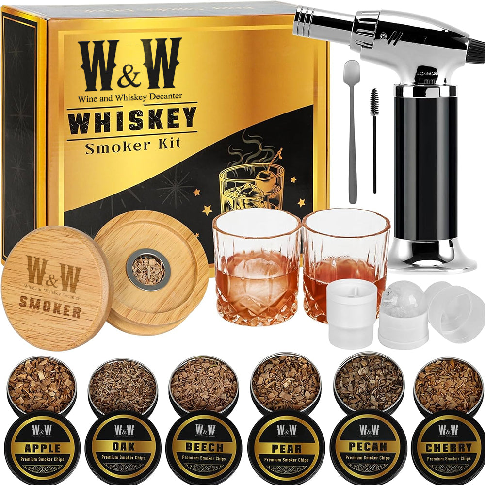 Gourmet Scent Infusion Kit With Torch-Wine and Whiskey Decanter