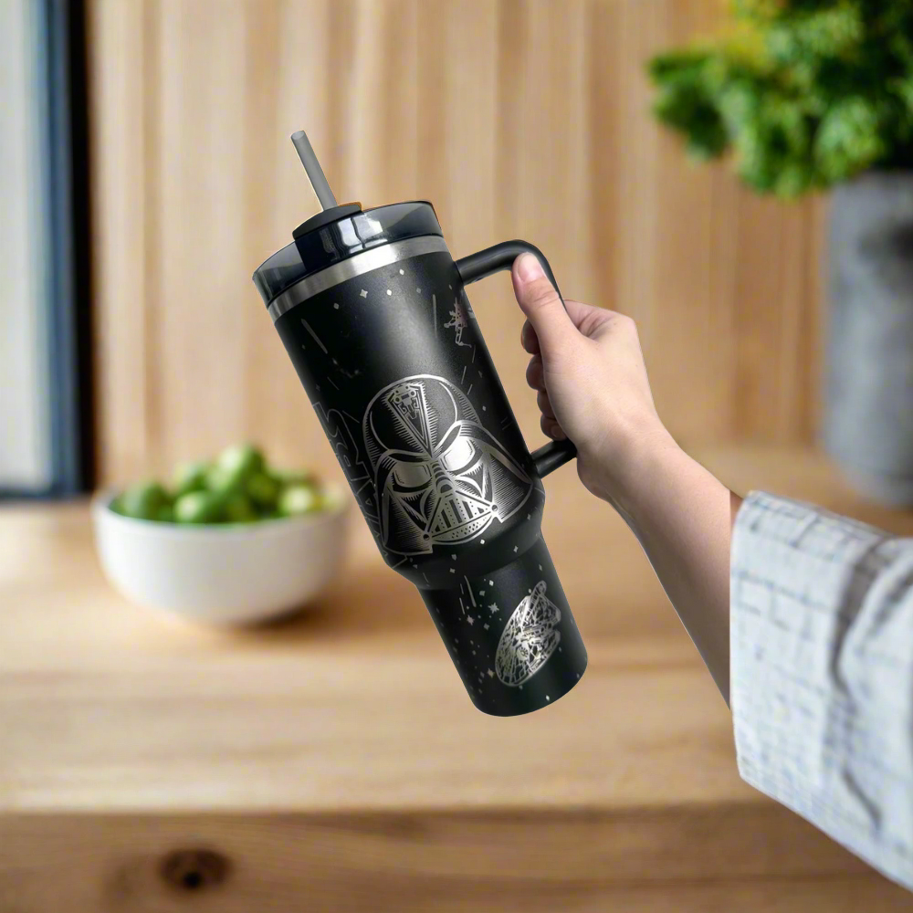 Galactic Themed Tumbler Mug With Handle-Wine and Whiskey Decanter