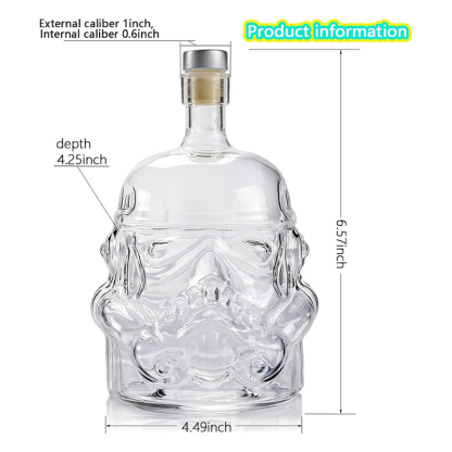 Mask Decanter Set With Glasses Unique Bar Accessory