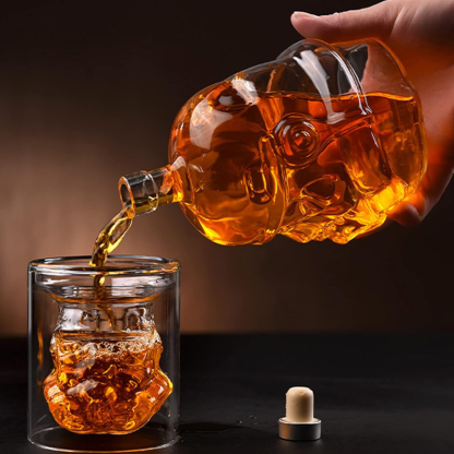 Mask Decanter Set With Glasses Unique Bar Accessory