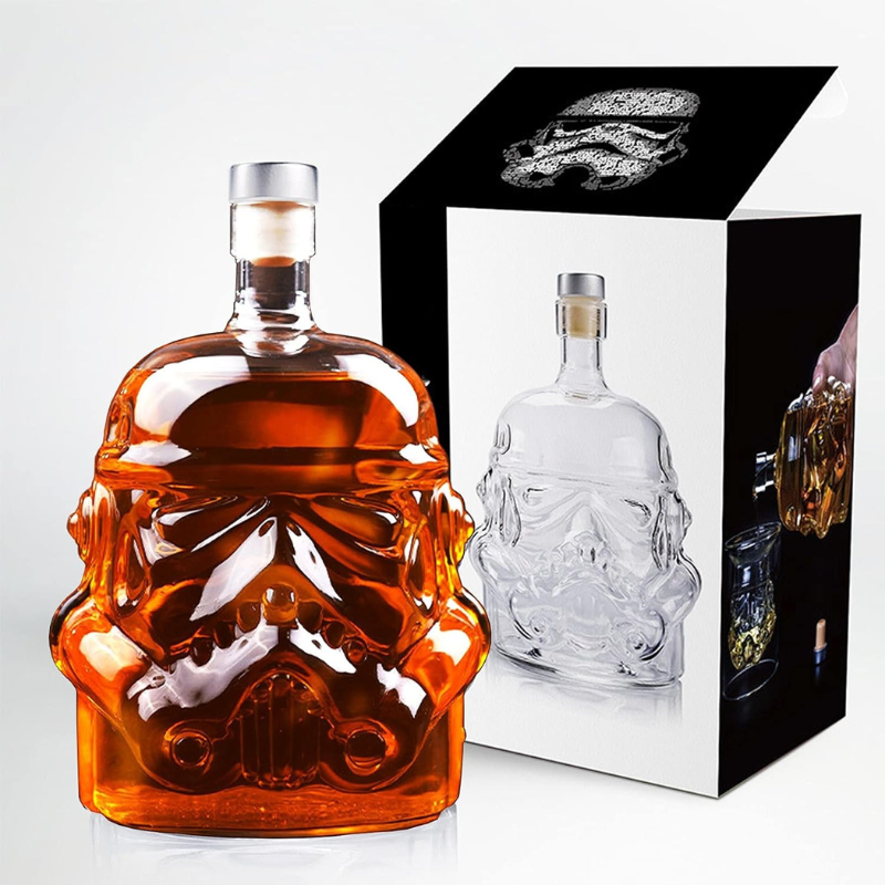 Mask Decanter Set With Glasses Unique Bar Accessory