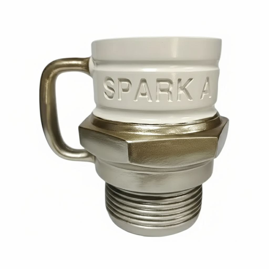 Mechanical Style Coffee Mug With Engine Inspired Design