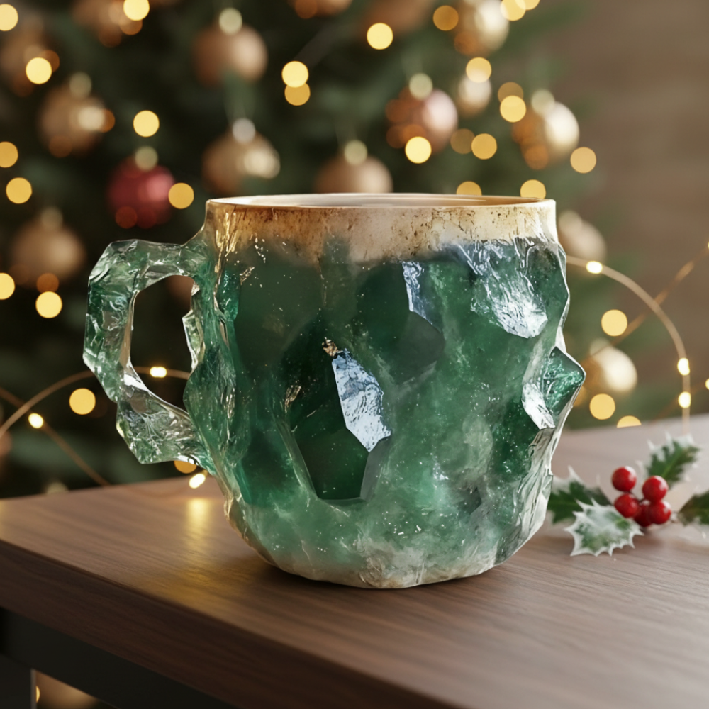 Mineral Crystal Artisan Mug For Holiday Gift