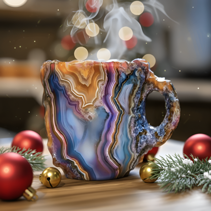 Mineral Crystal Artisan Mug For Holiday Gift