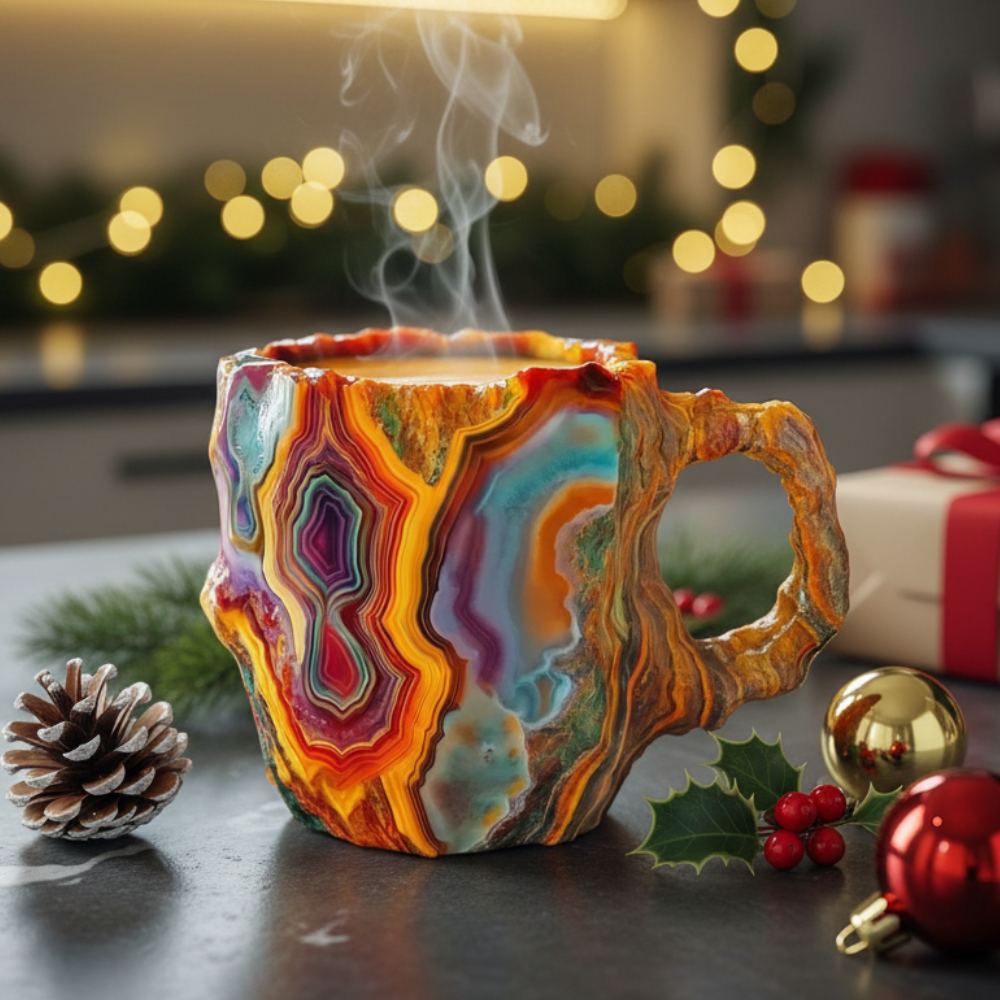 Mineral Crystal Artisan Mug For Holiday Gift
