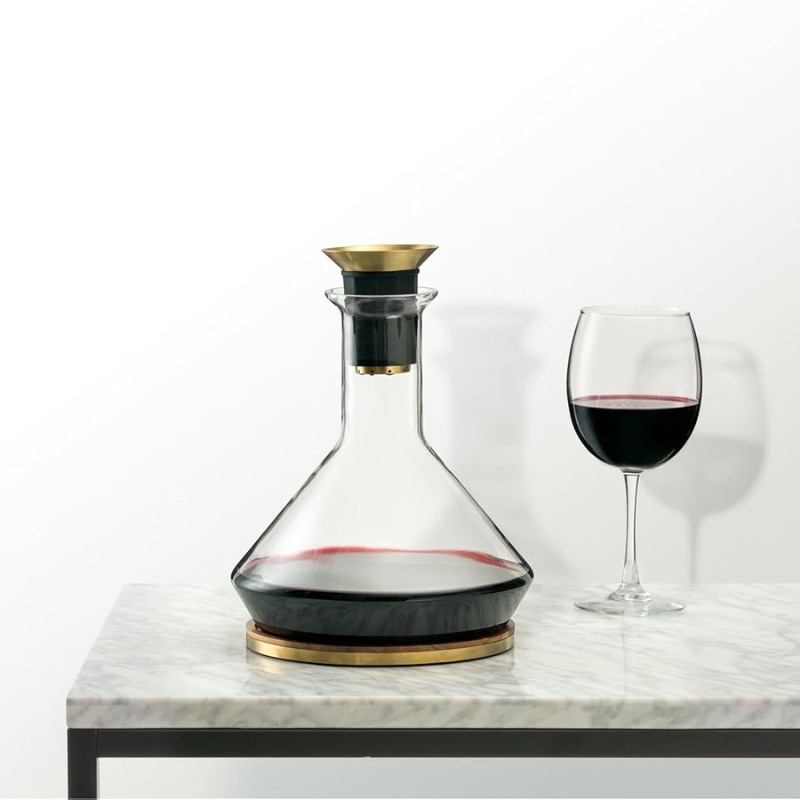Modern Ergonomic Design Glass Wine Decanter-Wine and Whiskey Decanter