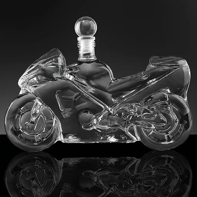 Motorcycle Shaped Glass Decanter