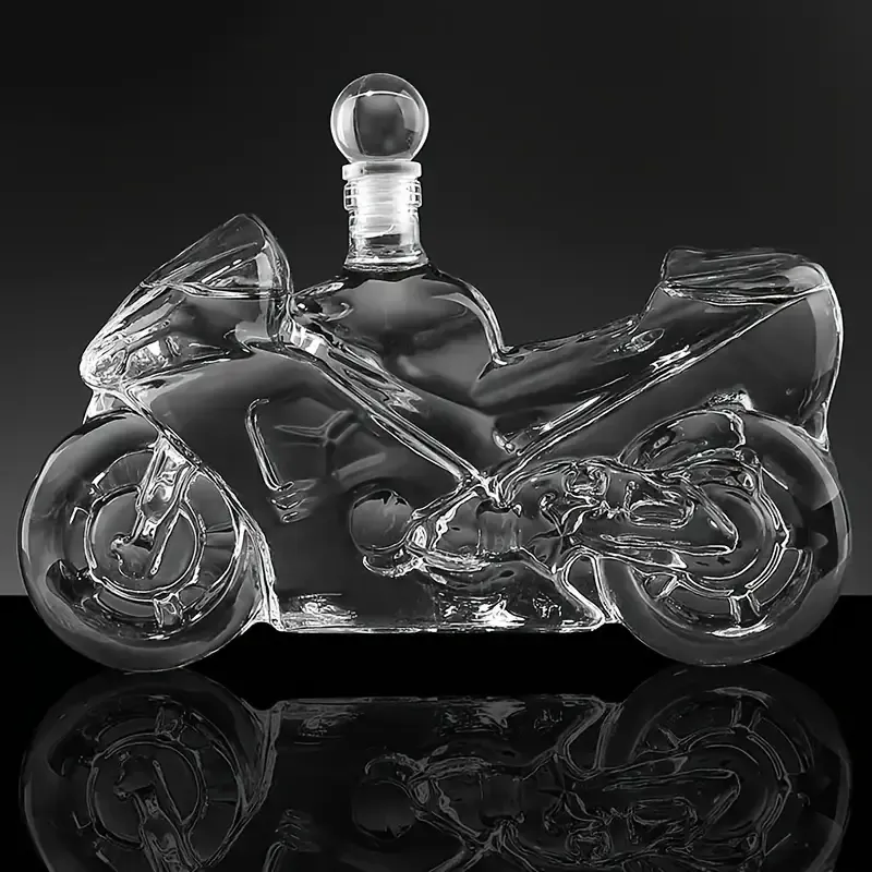 Motorcycle Shaped Glass Decanter