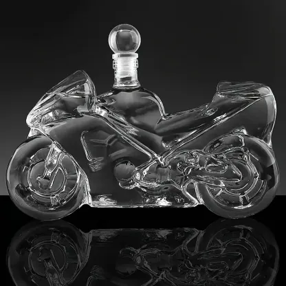 Motorcycle Shaped Glass Decanter