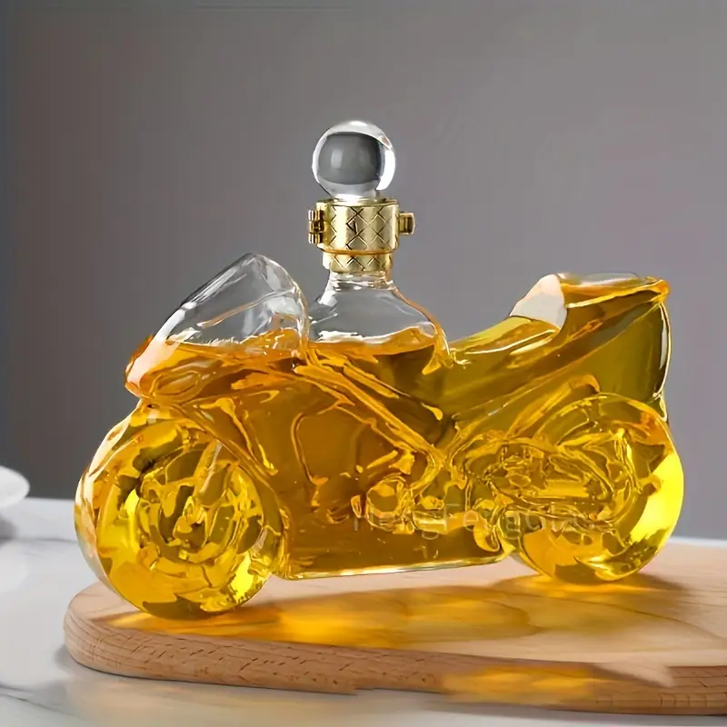 Motorcycle Shaped Glass Decanter