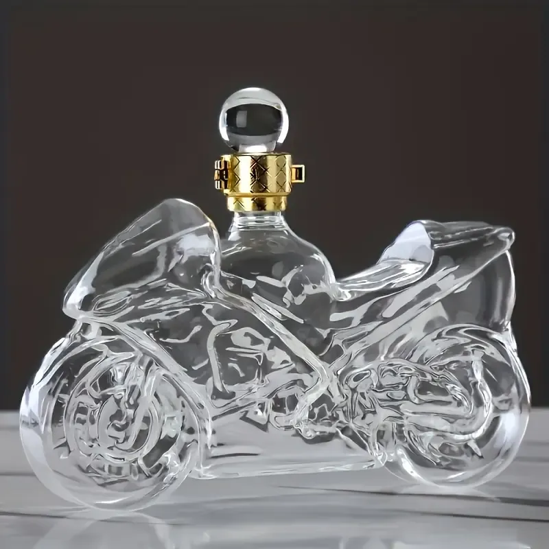 Motorcycle Shaped Glass Decanter