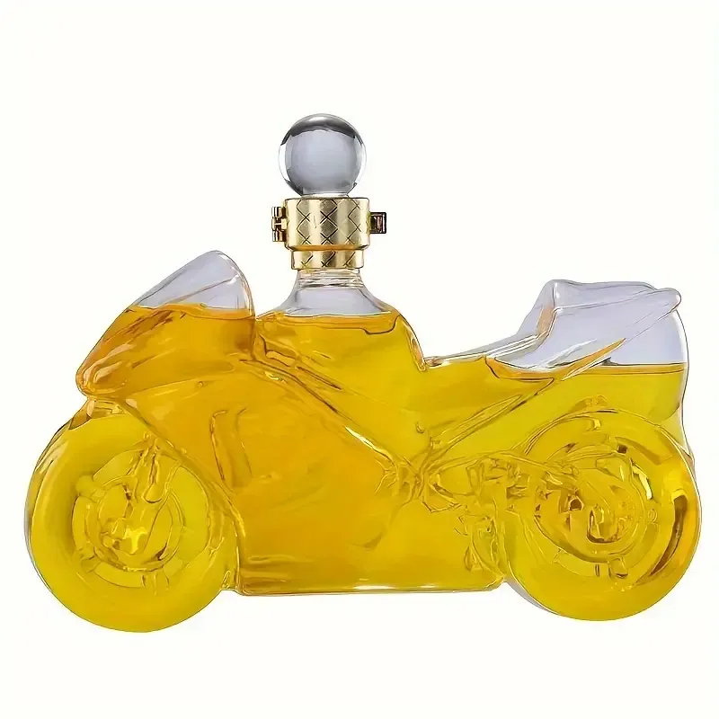 Motorcycle Shaped Glass Decanter