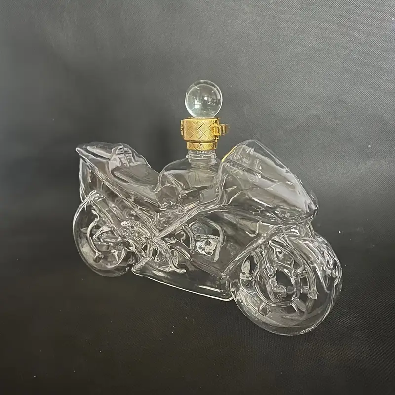 Motorcycle Shaped Glass Decanter