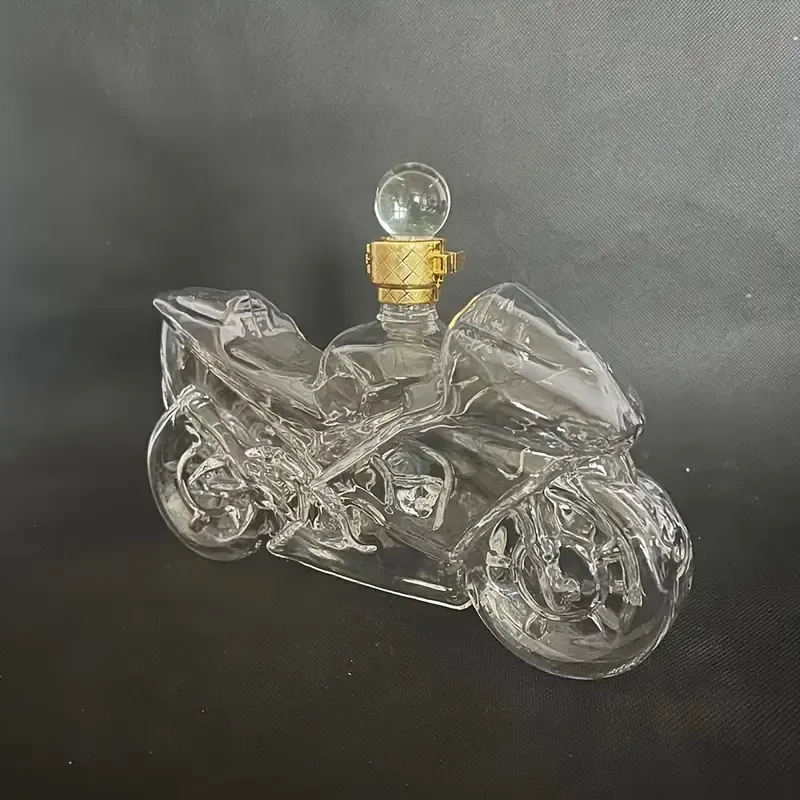 Motorcycle Shaped Glass Decanter