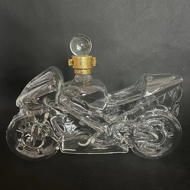 Motorcycle Shaped Glass Decanter