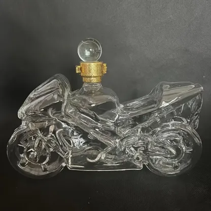 Motorcycle Shaped Glass Decanter