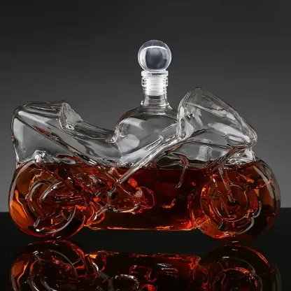 Motorcycle Shaped Glass Decanter