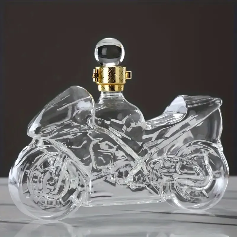Motorcycle Shaped Glass Decanter