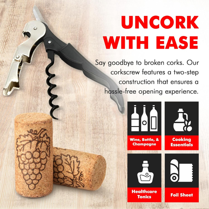 Multi Utility Corkscrew Stylish Wine Openers For Effortless Use