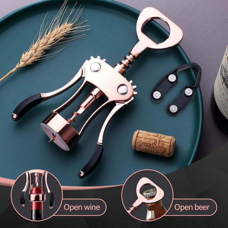 Multifunctional Design Wine Bottle Opener Corkscrew Set-Wine and Whiskey Decanter