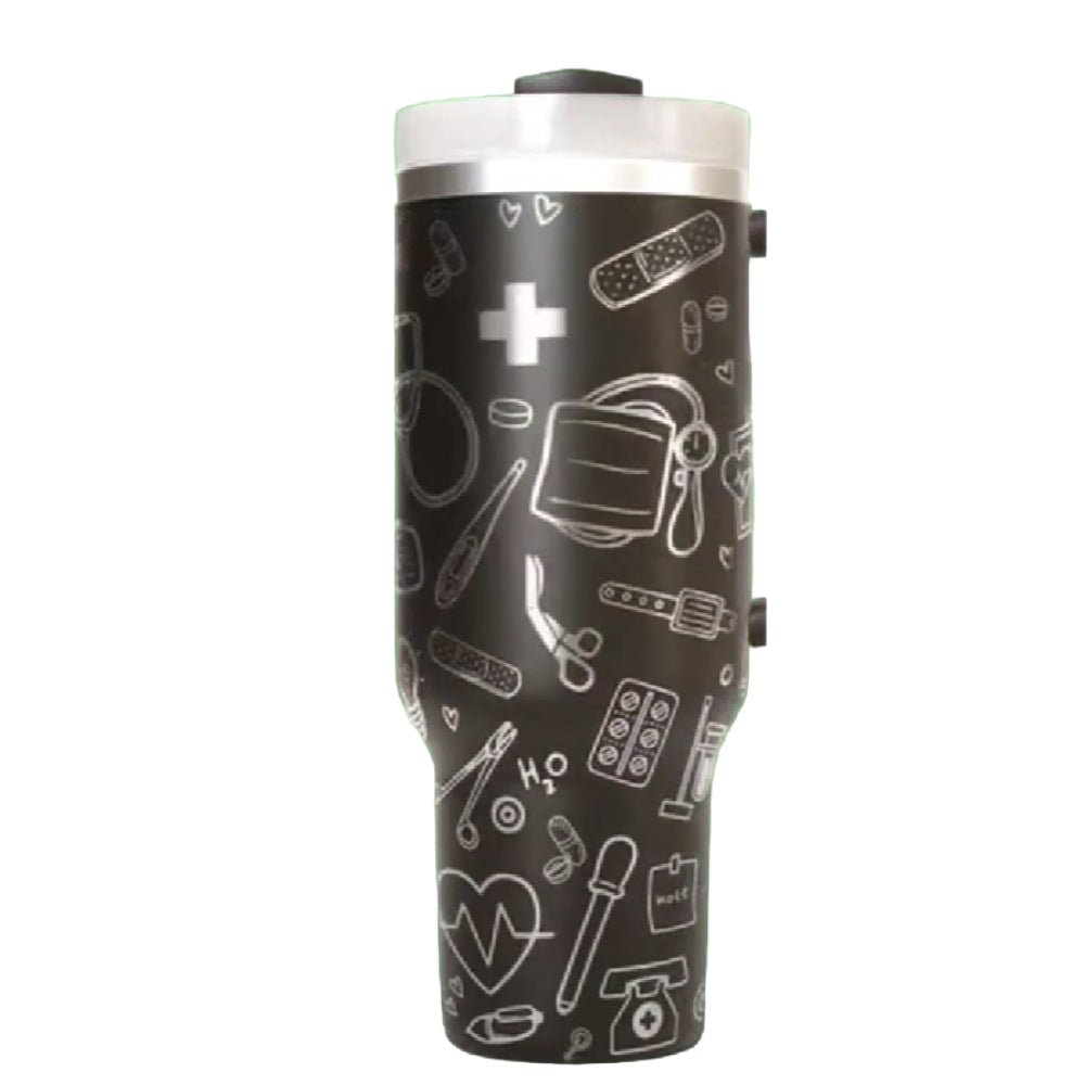 Nurse Engraved Travel Tumbler-Wine and Whiskey Decanter