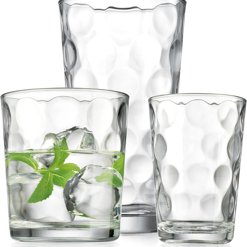 Pack OF 18 Minimalist Design Whiskey Glasses For Bourbon And Scotch-Wine and Whiskey Decanter