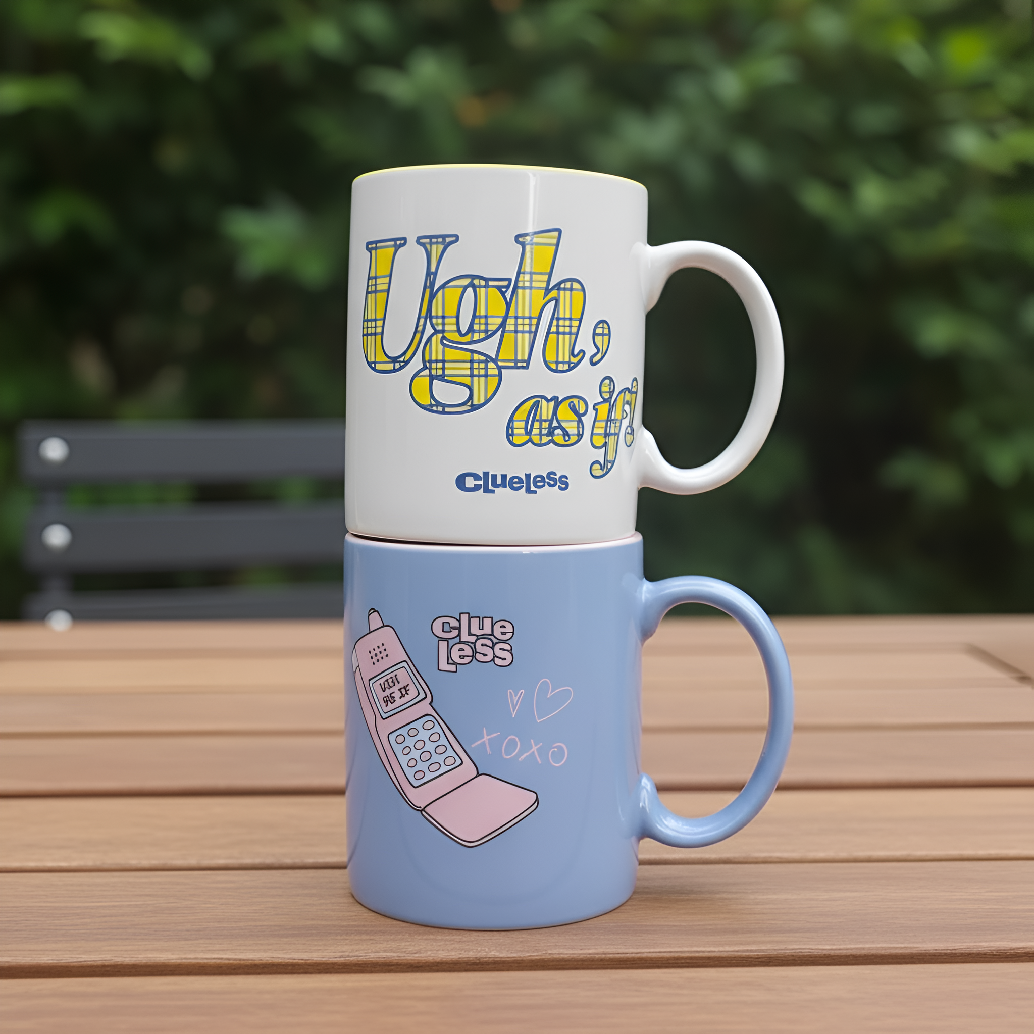 Pack Of Two Ceramic Coffee Mug With Text Print