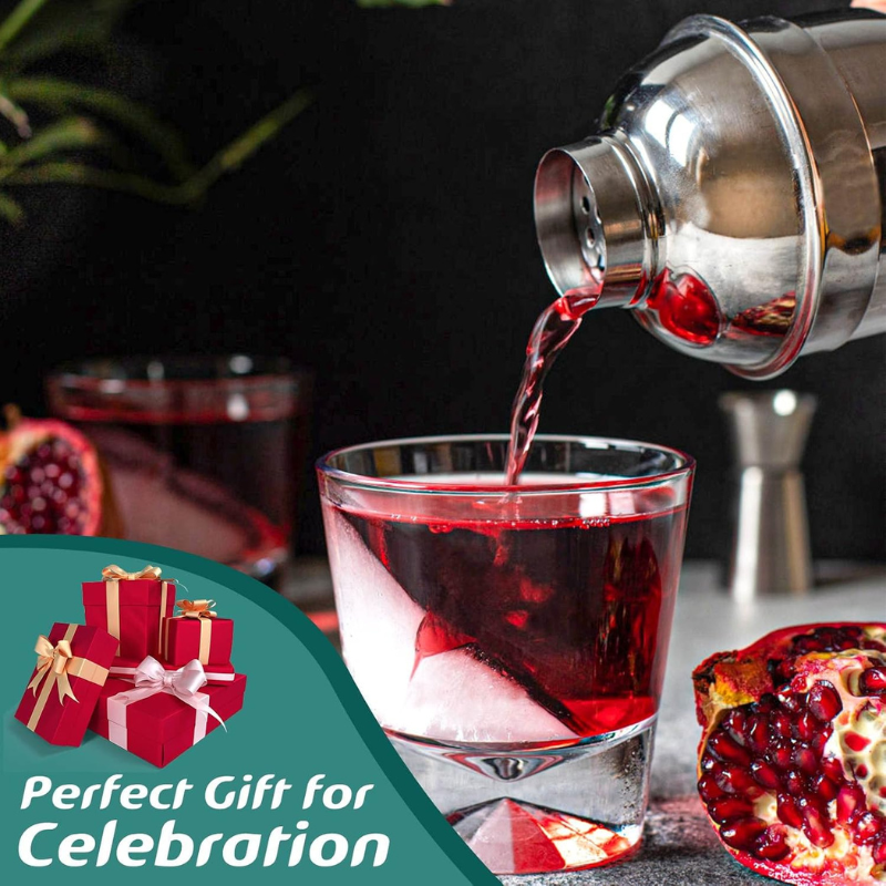 10-Piece Bar Kit With Bamboo Stand Complete Bartending Set-Wine and Whiskey Decanter