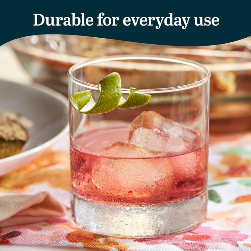 Pack OF 12 Classic Whiskey Glasses For Bourbon and Scotch-Wine and Whiskey Decanter