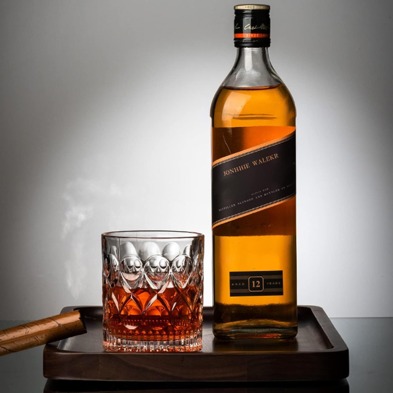 Pack OF 2 Spiral Design Whiskey Glasses For Parties And Bars