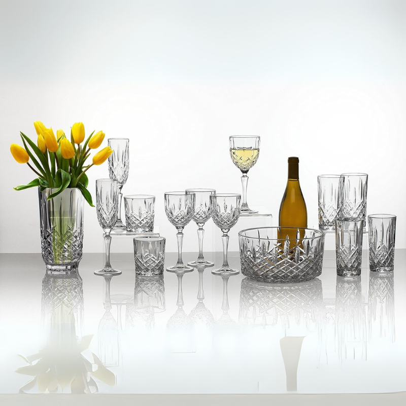 Pack OF 4 Designed Wine Glasses For Elegant Drinkware Collection-Wine and Whiskey Decanter