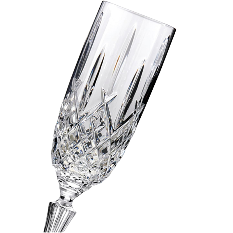 Pack OF 4 Flute Design Whiskey Glasses for Bourbon and Scotch-Wine and Whiskey Decanter