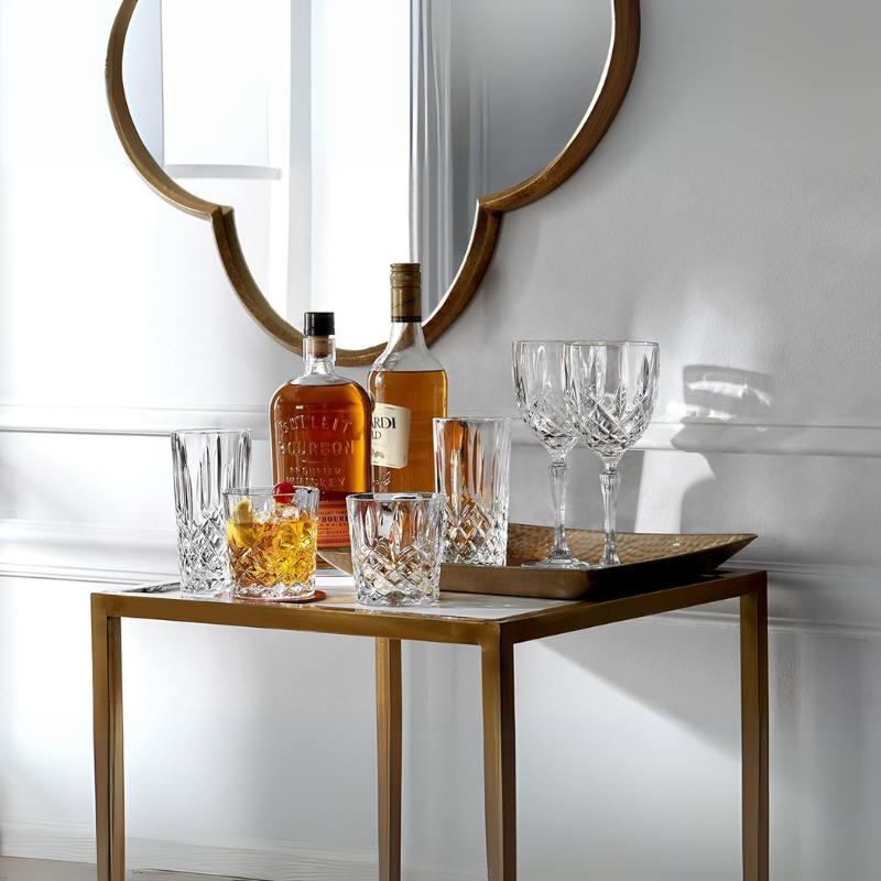 Pack OF 4 Hiball Whiskey Glasses For Cocktails And Spirits-Wine and Whiskey Decanter