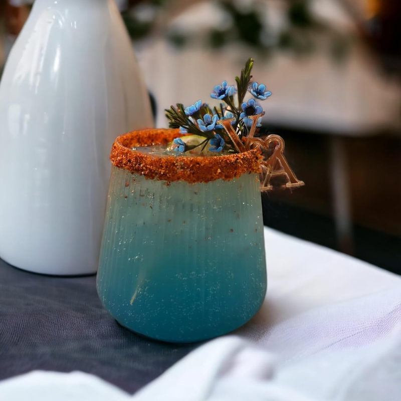 Pack OF 5 Striped Whiskey Glasses Elegant Barware Set