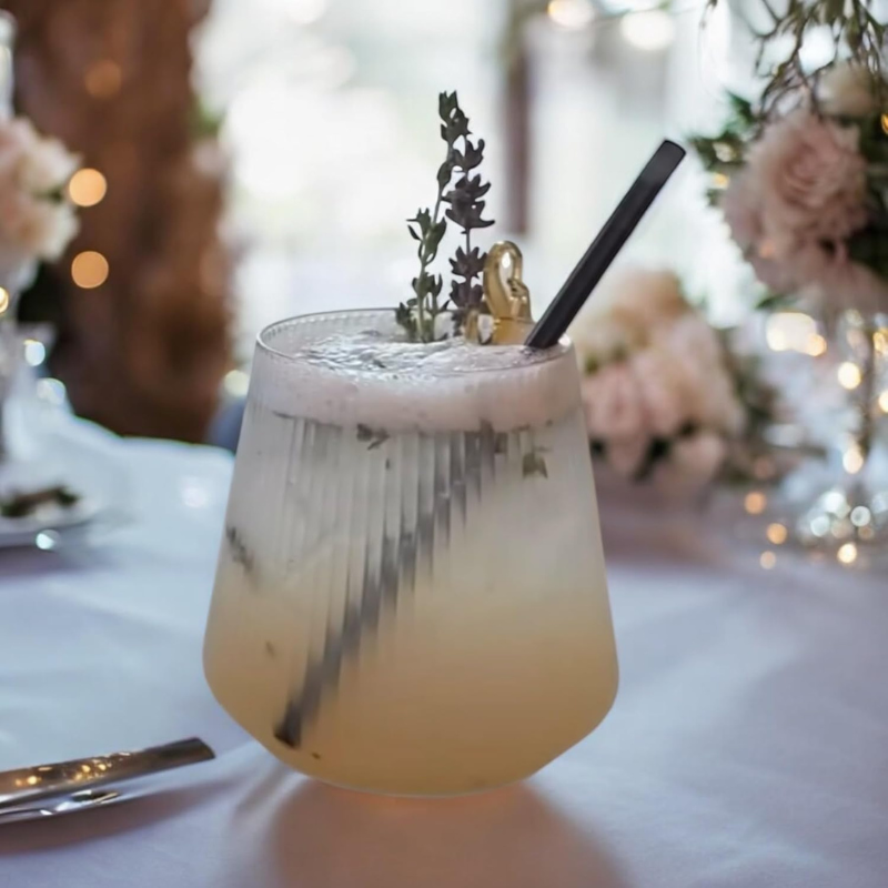 Pack OF 5 Striped Whiskey Glasses Elegant Barware Set