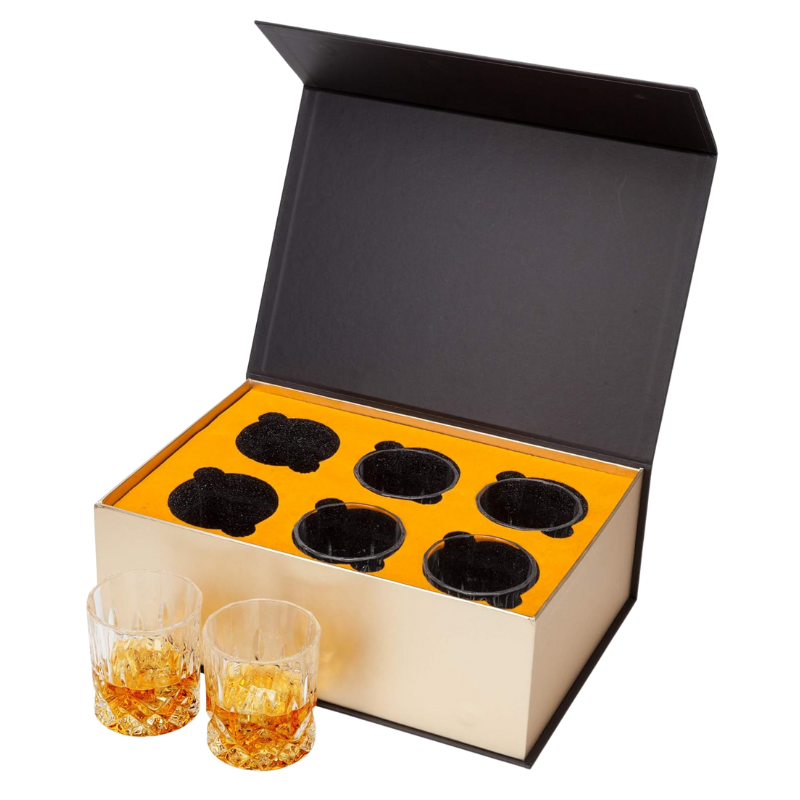 Pack OF 6 Old Fashioned Whiskey Glasses For Classic Cocktails-Wine and Whiskey Decanter