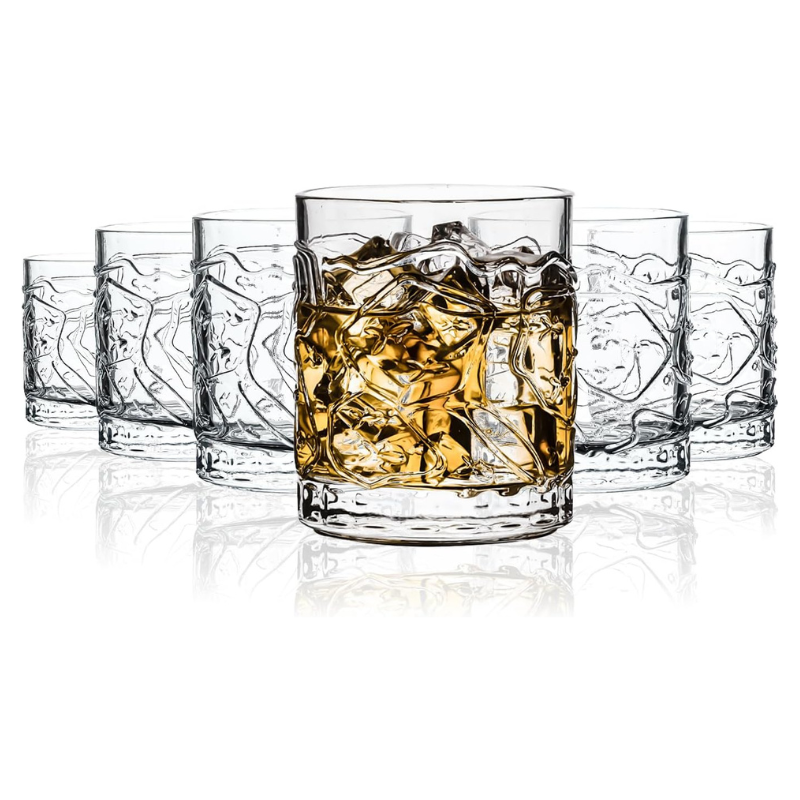 Pack OF 6 Starfish Design Whiskey Glasses For Coastal Style