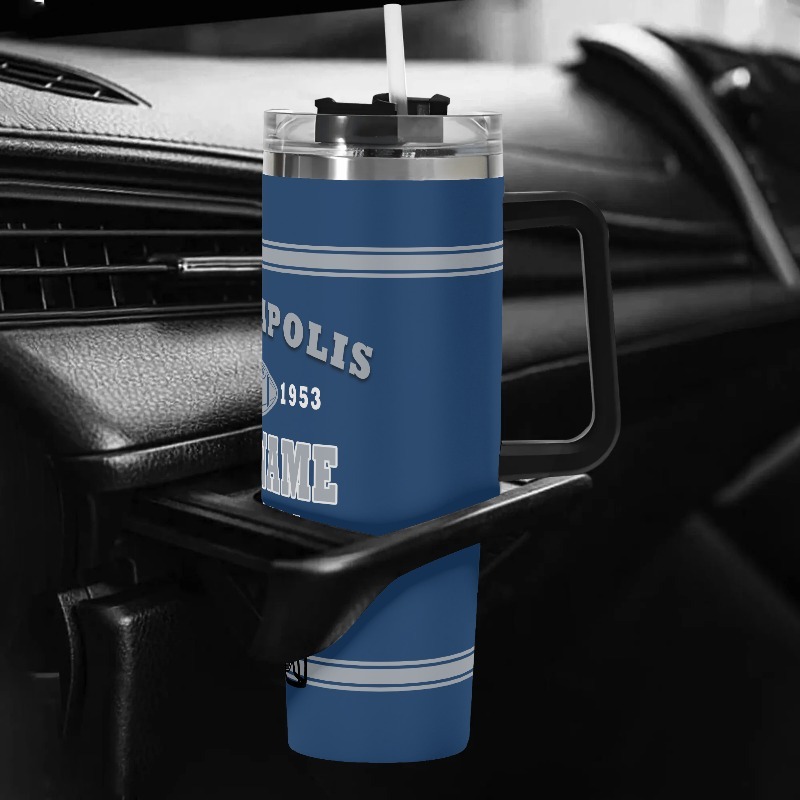 Personalized Name Custom 40oz Indianapolis City Theme Stainless Steel Insulated Tumbler