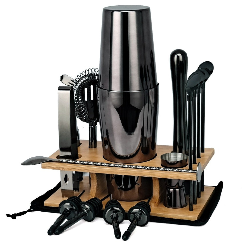 Steel Cocktail Shaker Set-Wine and Whiskey Decanter