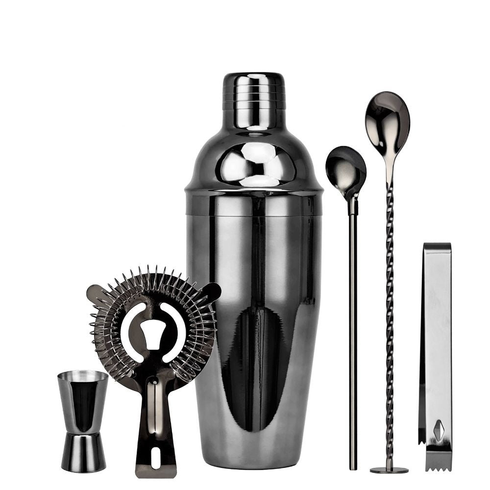 6-Piece Boston Shaker-Wine and Whiskey Decanter