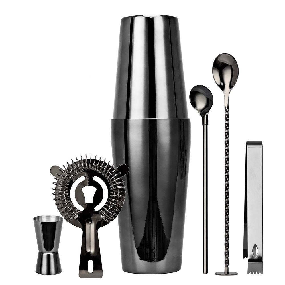 6-Piece Boston Shaker-Wine and Whiskey Decanter