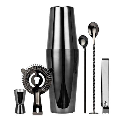 6-Piece Boston Shaker-Wine and Whiskey Decanter