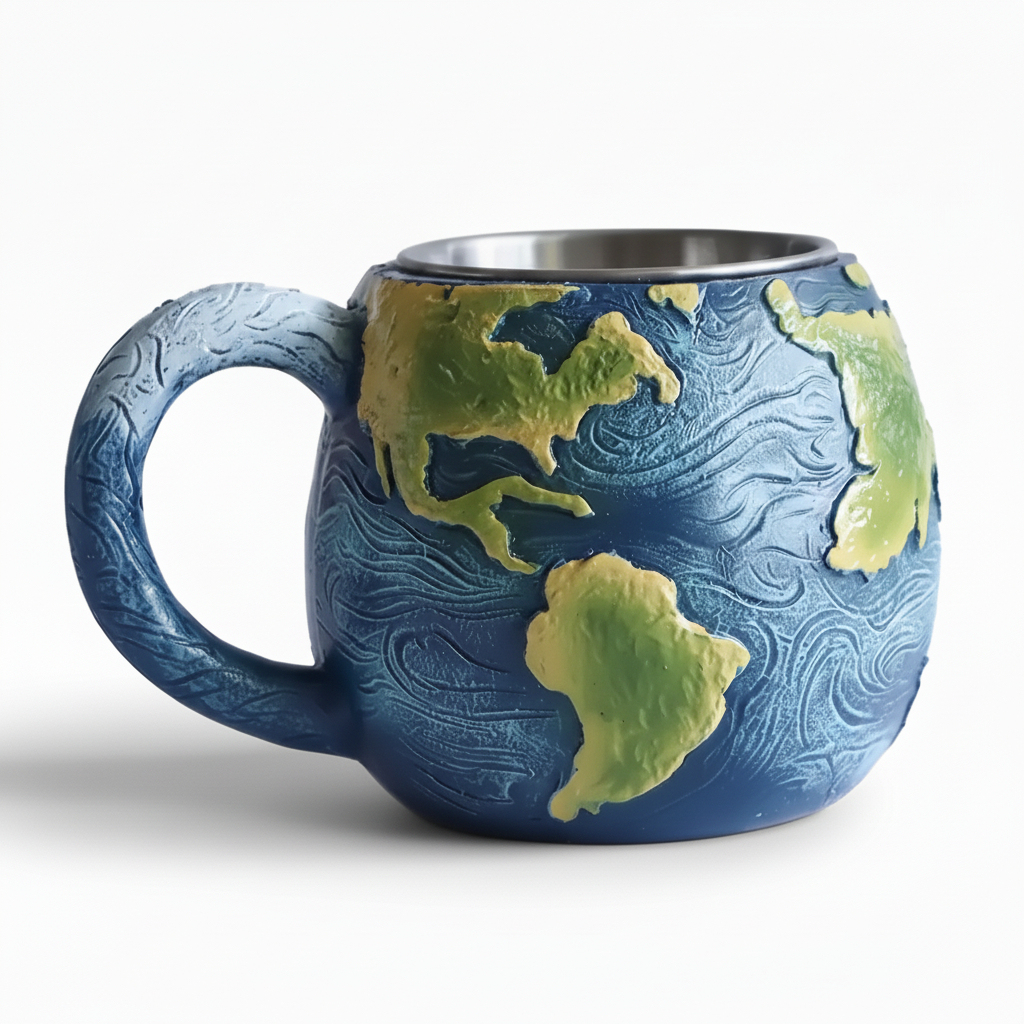 Planet Themed Resin Coffee Cups For Astronomy And Space Decor