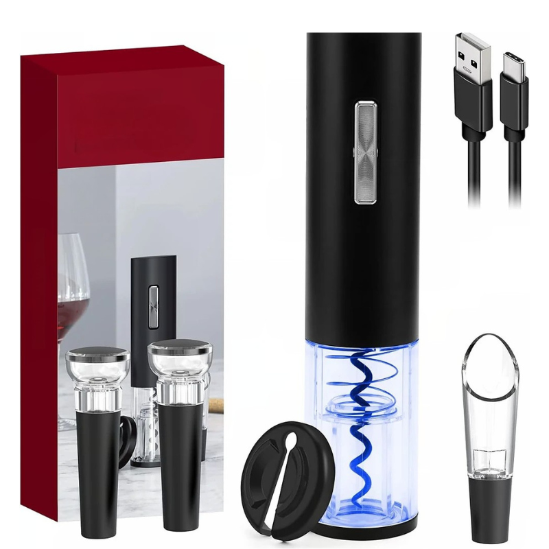 Rechargeable Automatic Design Electric Wine Opener For Parties-Wine and Whiskey Decanter