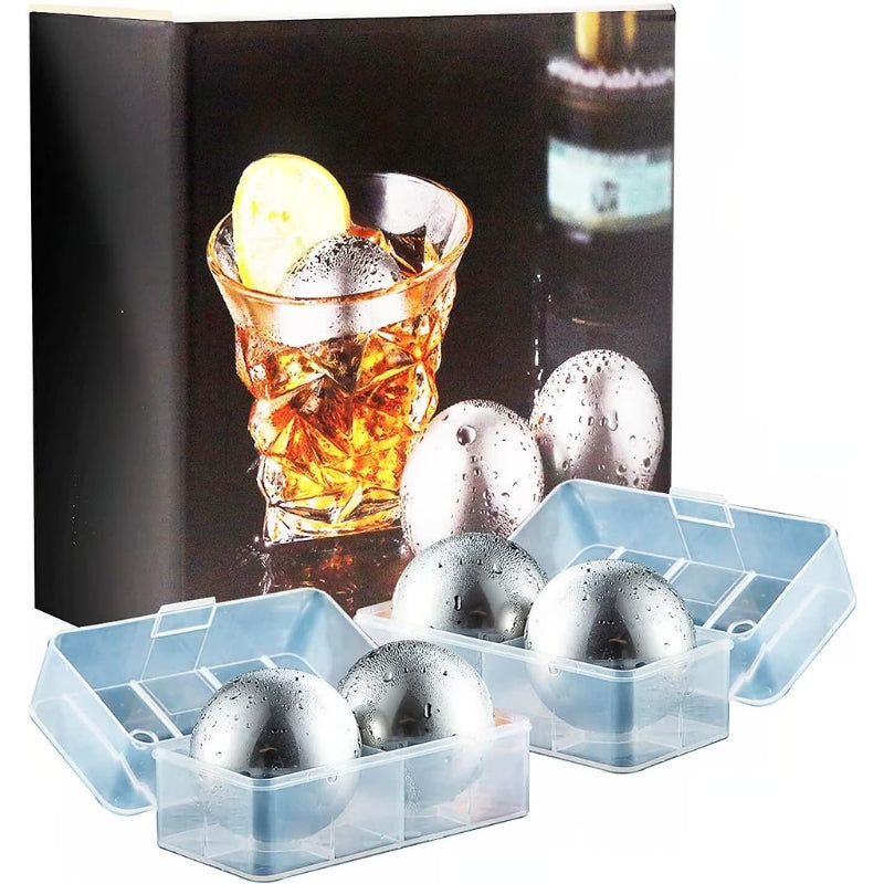 Refreezable Ice Ball Whiskey Stone Set Chills Drinks