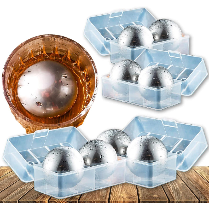 Refreezable Ice Ball Whiskey Stone Set Chills Drinks