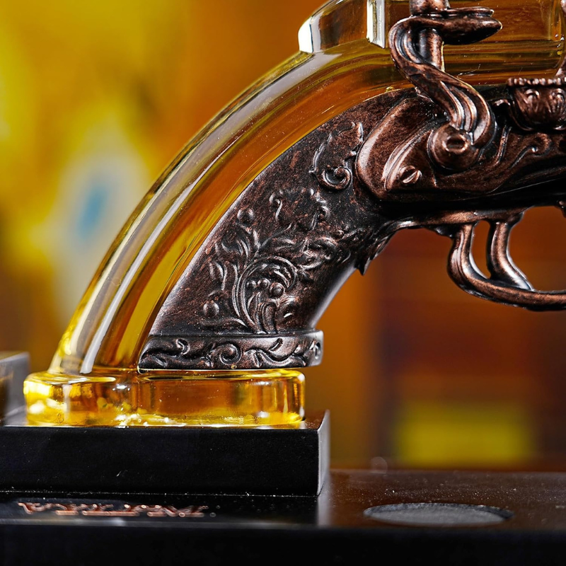 Revolver Whiskey Decanter Set Vintage Barware Gift-Wine and Whiskey Decanter