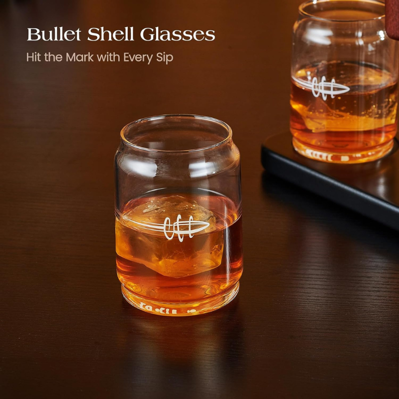 Rifle Decanter Set With Glasses Stylish Bar Accessory