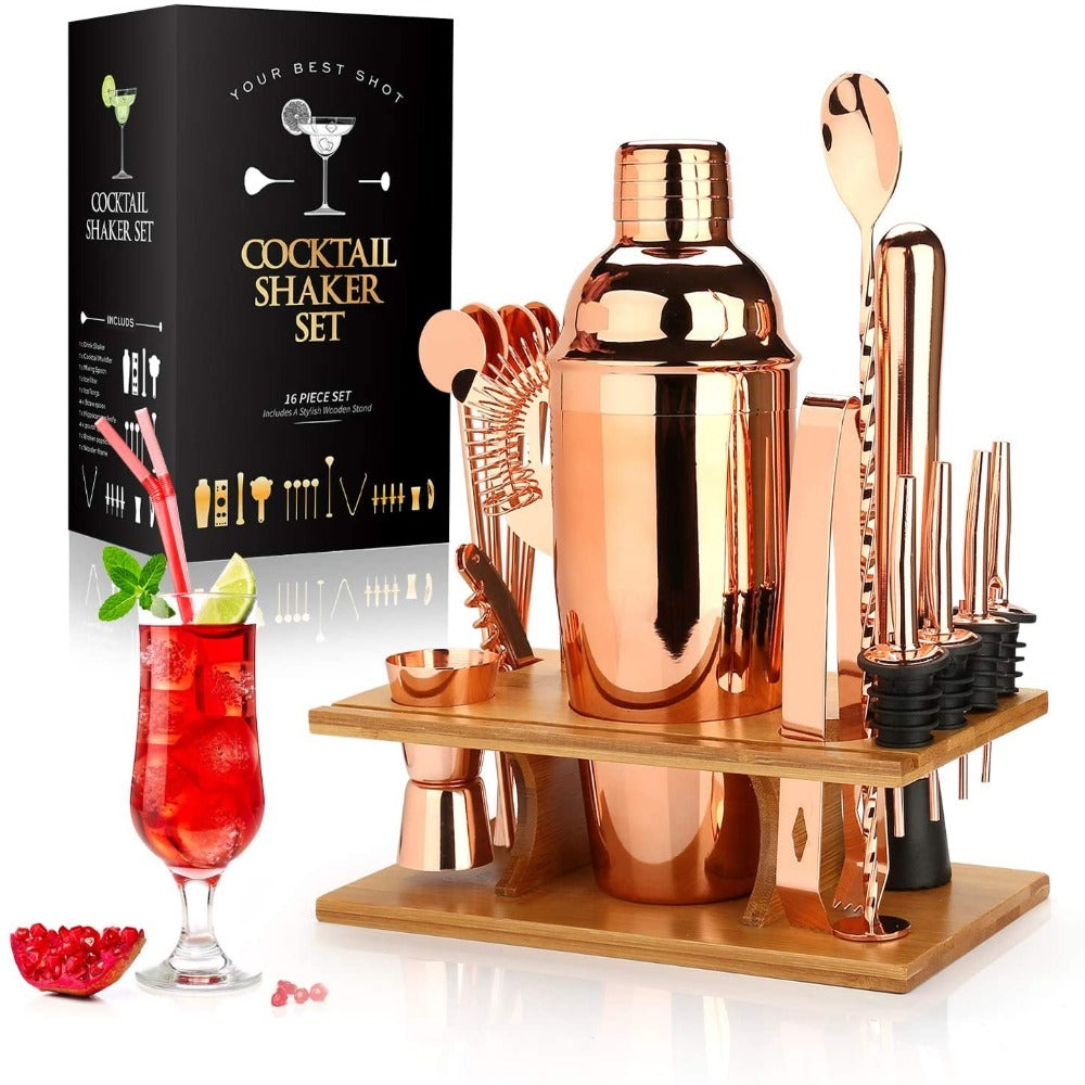 Mixology & Craft Cocktail Shaker Set