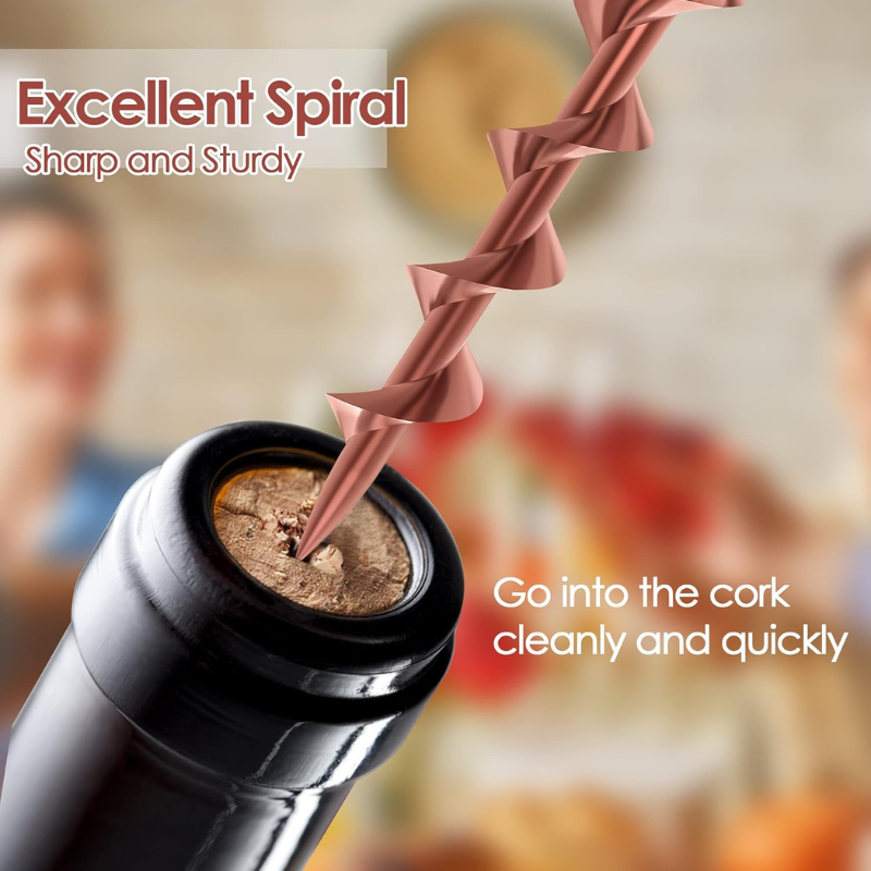 Rose Gold Wing Corkscrew And Effortless Wine Opening-Wine and Whiskey Decanter